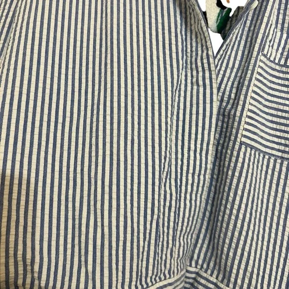 Zara romper Toucan Embroidered Seersucker striped small tropical beach summer - Picture 4 of 13